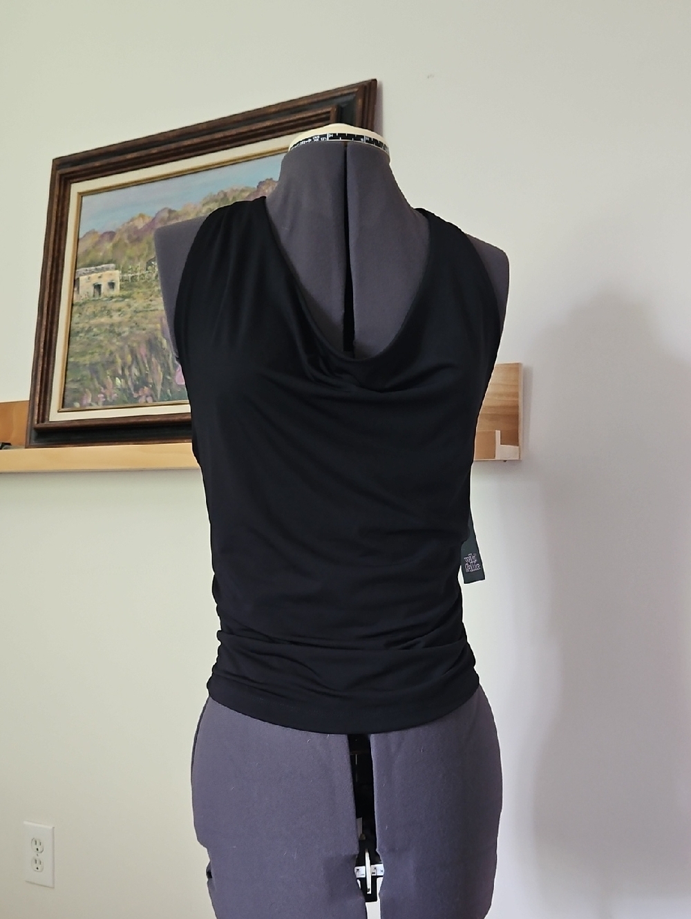 wild fable Black Draped Cowl Neck Tank